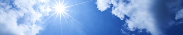 Clear blue sky representing fresh outdoor air